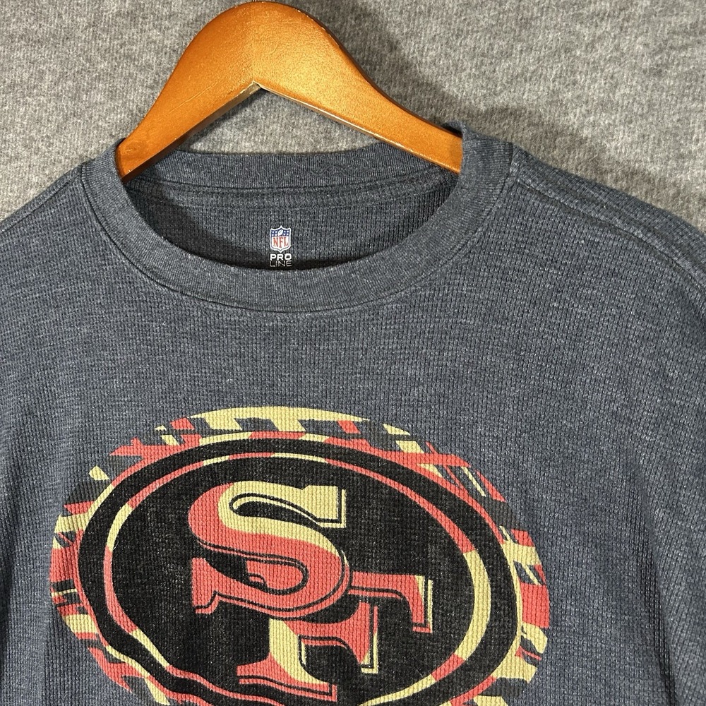 NFL Pro Line Team Apparel Men's Gray Long Sleeve SF 49ers‎ Sweater Size XL